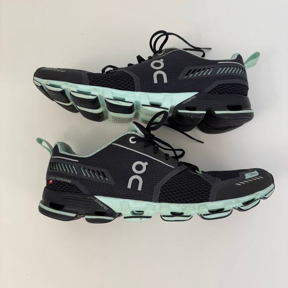 ON Cloudtec Lace-Up Running Sneakers Dark Gray/Mint Swiss Engineering Women's 10 - Picture 5 of 11